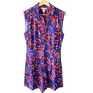 Athleta New no Tag Brooklyn Utility Multicolor Floral Romper Short Size 6